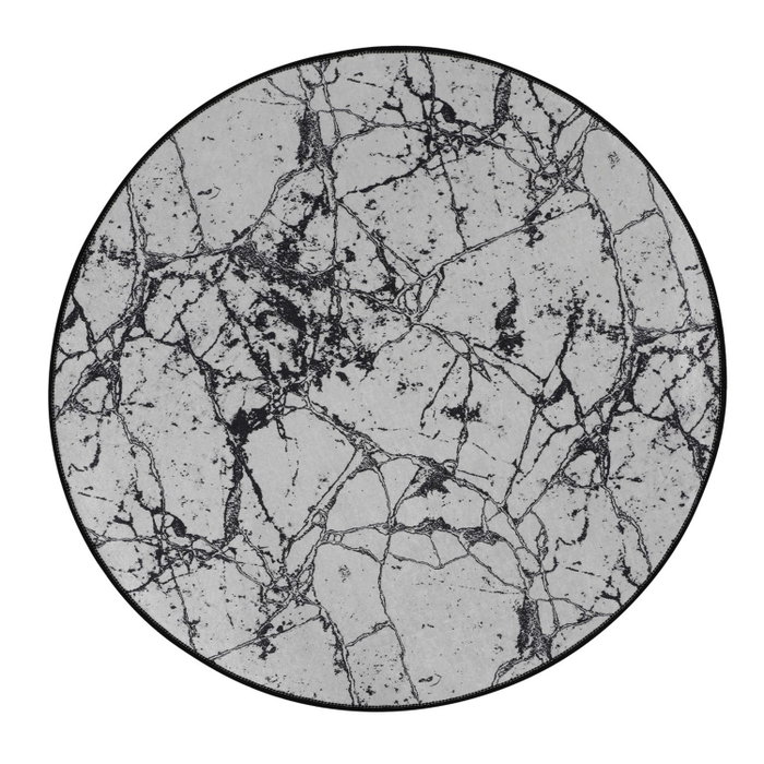 Mijölnir Alfombrilla de baño Marble 100 cm - Blanco